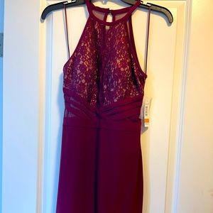 Never used  Morgan & co burgundy dress size 3/4